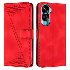 Funda de Cuero Cartera con Soporte Carcasa Y07X para Huawei Honor 90 Lite 5G Rojo