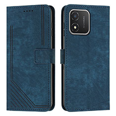 Funda de Cuero Cartera con Soporte Carcasa Y07X para Huawei Honor X5 Azul