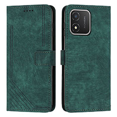 Funda de Cuero Cartera con Soporte Carcasa Y07X para Huawei Honor X5 Verde