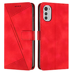Funda de Cuero Cartera con Soporte Carcasa Y07X para Motorola Moto E32s Rojo