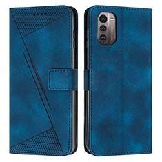 Funda de Cuero Cartera con Soporte Carcasa Y07X para Nokia G11 Azul