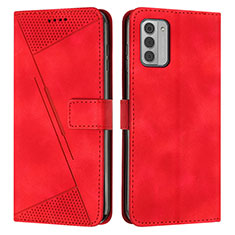 Funda de Cuero Cartera con Soporte Carcasa Y07X para Nokia G310 5G Rojo