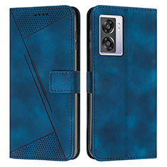 Funda de Cuero Cartera con Soporte Carcasa Y07X para Oppo A77 5G Azul