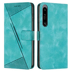 Funda de Cuero Cartera con Soporte Carcasa Y07X para Sony Xperia 1 IV Verde