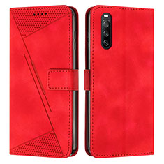 Funda de Cuero Cartera con Soporte Carcasa Y07X para Sony Xperia 10 IV Rojo