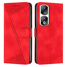 Funda de Cuero Cartera con Soporte Carcasa Y08X para Huawei Honor 90 Pro 5G Rojo