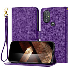 Funda de Cuero Cartera con Soporte Carcasa Y09X para Motorola Moto G Power (2022) Morado