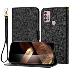 Funda de Cuero Cartera con Soporte Carcasa Y09X para Motorola Moto G30 Negro