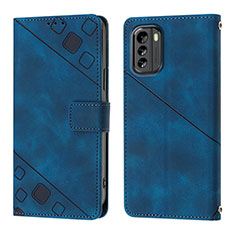Funda de Cuero Cartera con Soporte Carcasa YB1 para Nokia G60 5G Azul