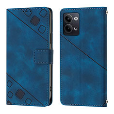 Funda de Cuero Cartera con Soporte Carcasa YB1 para Oppo Reno9 5G Azul