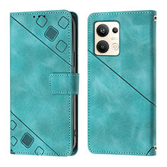 Funda de Cuero Cartera con Soporte Carcasa YB1 para Oppo Reno9 Pro+ Plus 5G Verde