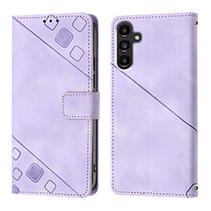 Funda de Cuero Cartera con Soporte Carcasa YB1 para Samsung Galaxy A04s Morado