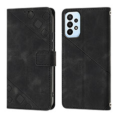 Funda de Cuero Cartera con Soporte Carcasa YB1 para Samsung Galaxy A52s 5G Negro