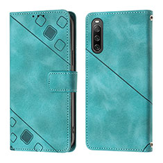 Funda de Cuero Cartera con Soporte Carcasa YB1 para Sony Xperia 10 IV Verde