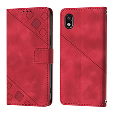 Funda de Cuero Cartera con Soporte Carcasa YB1 para Sony Xperia Ace III Rojo