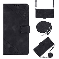 Funda de Cuero Cartera con Soporte Carcasa YB2 para Samsung Galaxy S23 Ultra 5G Negro