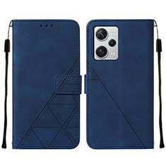 Funda de Cuero Cartera con Soporte Carcasa YB2 para Xiaomi Redmi Note 12 Explorer Azul