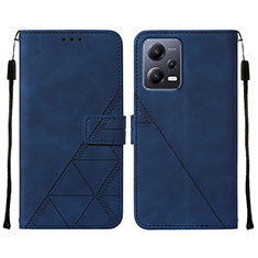 Funda de Cuero Cartera con Soporte Carcasa YB4 para Xiaomi Redmi Note 12 5G Azul