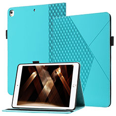 Funda de Cuero Cartera con Soporte Carcasa YX1 para Apple iPad 10.2 (2020) Azul Claro