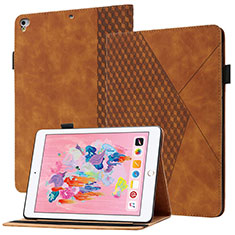 Funda de Cuero Cartera con Soporte Carcasa YX1 para Apple New iPad 9.7 (2018) Marron