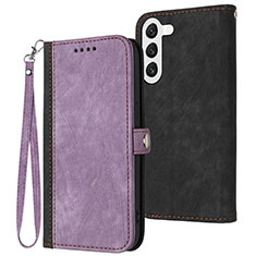 Funda de Cuero Cartera con Soporte Carcasa YX1 para Samsung Galaxy S22 5G Morado