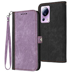 Funda de Cuero Cartera con Soporte Carcasa YX1 para Xiaomi Mi 13 Lite 5G Morado