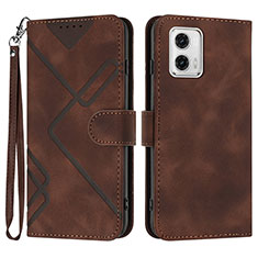 Funda de Cuero Cartera con Soporte Carcasa YX2 para Motorola Moto G 5G (2023) Marron