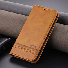 Funda de Cuero Cartera con Soporte Carcasa YZ1 para Apple iPhone 14 Pro Max Marron Claro