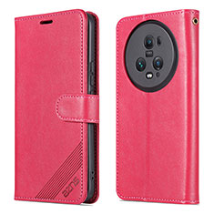 Funda de Cuero Cartera con Soporte Carcasa YZ3 para Huawei Honor Magic5 Pro 5G Rosa Roja