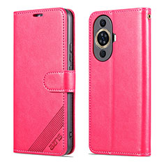 Funda de Cuero Cartera con Soporte Carcasa YZ3 para Huawei Nova 11 Pro Rosa Roja