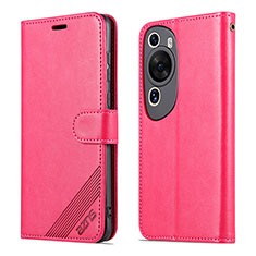 Funda de Cuero Cartera con Soporte Carcasa YZ3 para Huawei P60 Art Rosa Roja