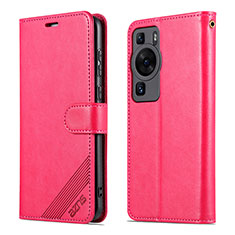 Funda de Cuero Cartera con Soporte Carcasa YZ3 para Huawei P60 Rosa Roja