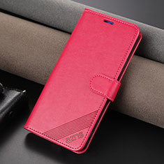 Funda de Cuero Cartera con Soporte Carcasa YZ4 para Huawei Honor 90 Lite 5G Rosa Roja