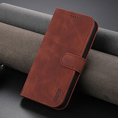 Funda de Cuero Cartera con Soporte Carcasa YZ5 para Apple iPhone 14 Pro Max Marron