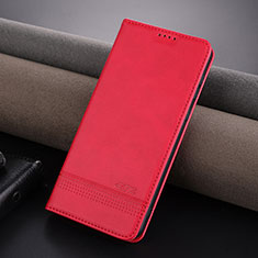 Funda de Cuero Cartera con Soporte Carcasa YZ5 para Huawei Mate 60 Pro Rosa Roja