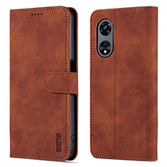 Funda de Cuero Cartera con Soporte Carcasa YZ5 para Oppo A78 5G Marron