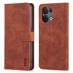 Funda de Cuero Cartera con Soporte Carcasa YZ5 para Oppo Reno9 5G Marron