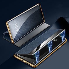 Funda de Cuero Cartera con Soporte Carcasa Z01 para Huawei P60 Pro Azul