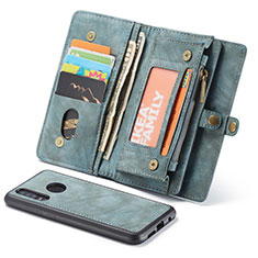 Funda de Cuero Cartera con Soporte Carcasa Z02 para Huawei P30 Lite New Edition Cian