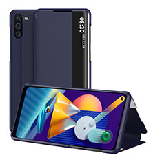 Funda de Cuero Cartera con Soporte Carcasa ZL1 para Samsung Galaxy A11 Azul