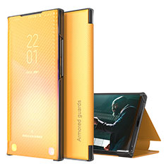 Funda de Cuero Cartera con Soporte Carcasa ZL1 para Samsung Galaxy A12 5G Amarillo