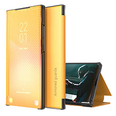 Funda de Cuero Cartera con Soporte Carcasa ZL1 para Samsung Galaxy A50S Amarillo