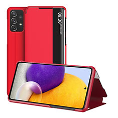 Funda de Cuero Cartera con Soporte Carcasa ZL1 para Samsung Galaxy A72 5G Rojo