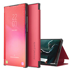 Funda de Cuero Cartera con Soporte Carcasa ZL1 para Samsung Galaxy F12 Rojo