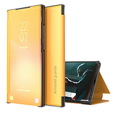 Funda de Cuero Cartera con Soporte Carcasa ZL1 para Samsung Galaxy M21s Amarillo