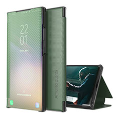 Funda de Cuero Cartera con Soporte Carcasa ZL1 para Samsung Galaxy M21s Verde