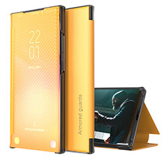 Funda de Cuero Cartera con Soporte Carcasa ZL1 para Samsung Galaxy S22 5G Amarillo