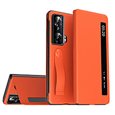 Funda de Cuero Cartera con Soporte Carcasa ZL2 para Huawei Honor Magic Vs Ultimate 5G Naranja