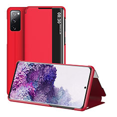 Funda de Cuero Cartera con Soporte Carcasa ZL2 para Samsung Galaxy S20 Lite 5G Rojo