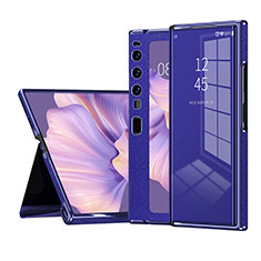 Funda de Cuero Cartera con Soporte Carcasa ZL3 para Huawei Mate Xs 2 Azul